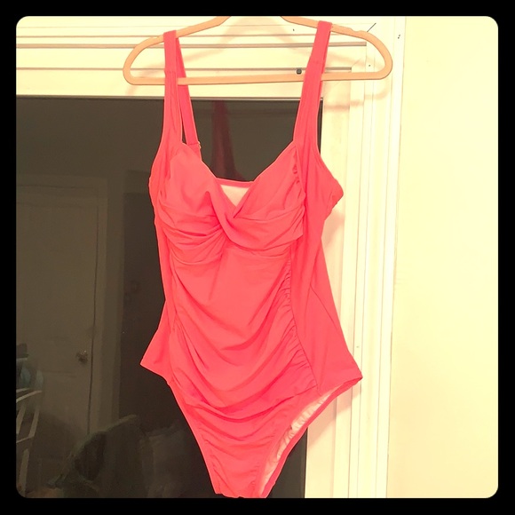 pink plus size swimwear